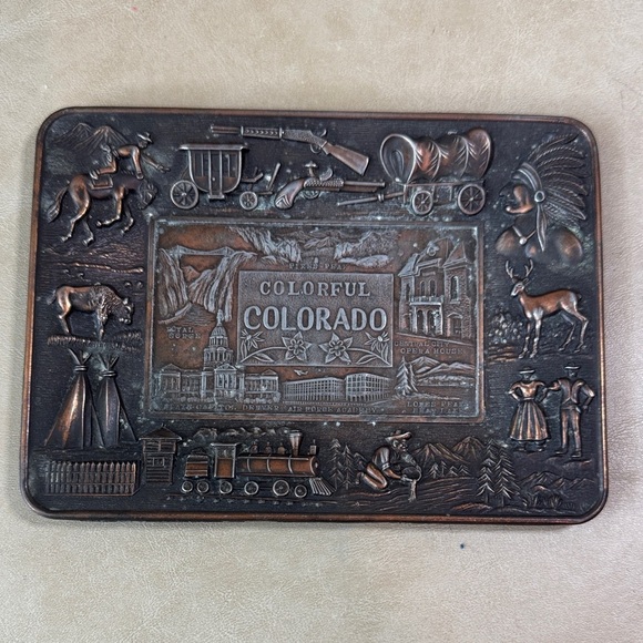 Other - Vintage Colorado Souvenir Trinket Tray 6.5"X4.75"